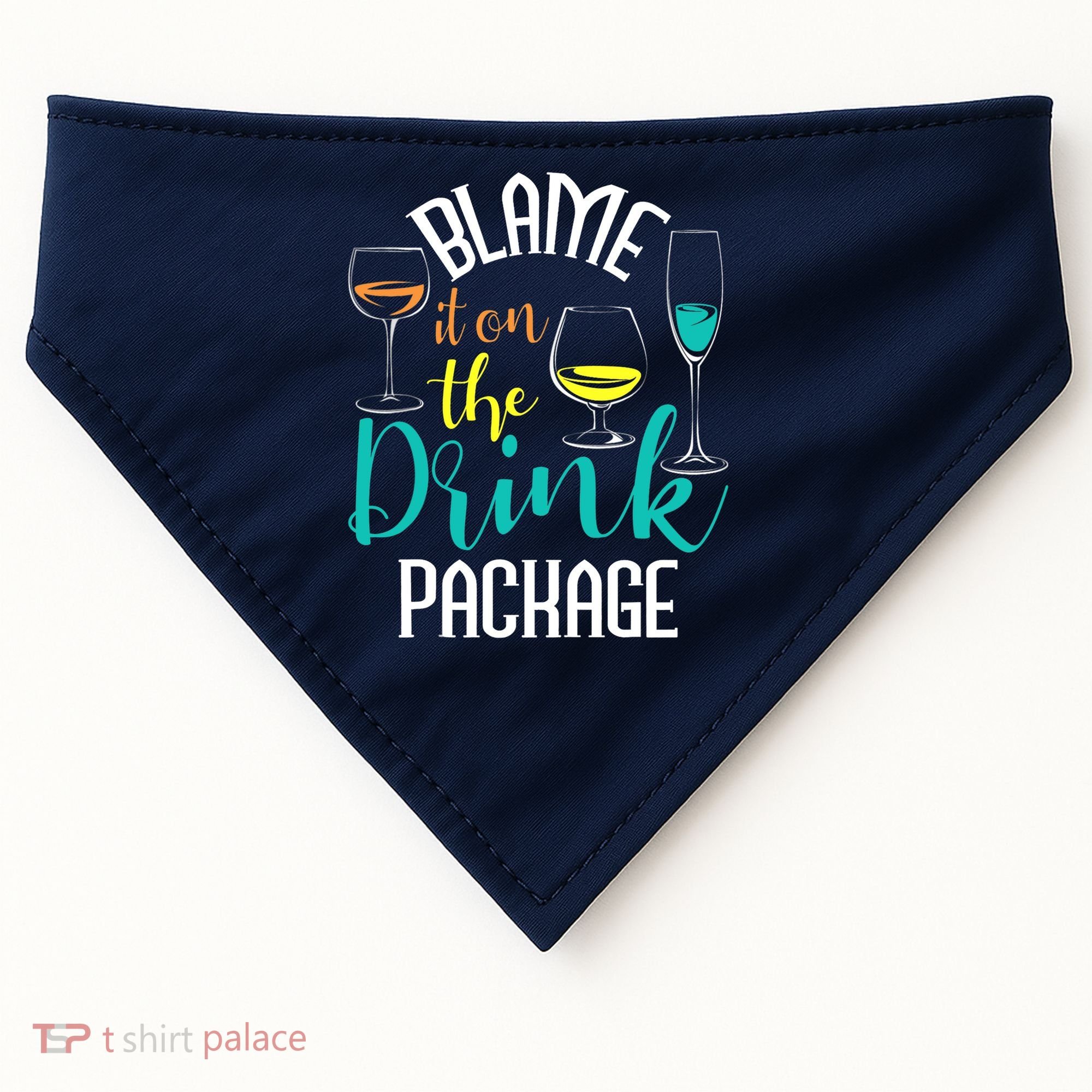Blame It On The Drink Package Cruising Lover Cruiser Cruise USA-Made Doggie Bandana