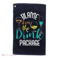 Blame It On The Drink Package Cruising Lover Cruiser Cruise Golf Towel thumb 0