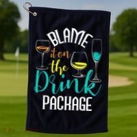 Blame It On The Drink Package Cruising Lover Cruiser Cruise Golf Towel thumb 1
