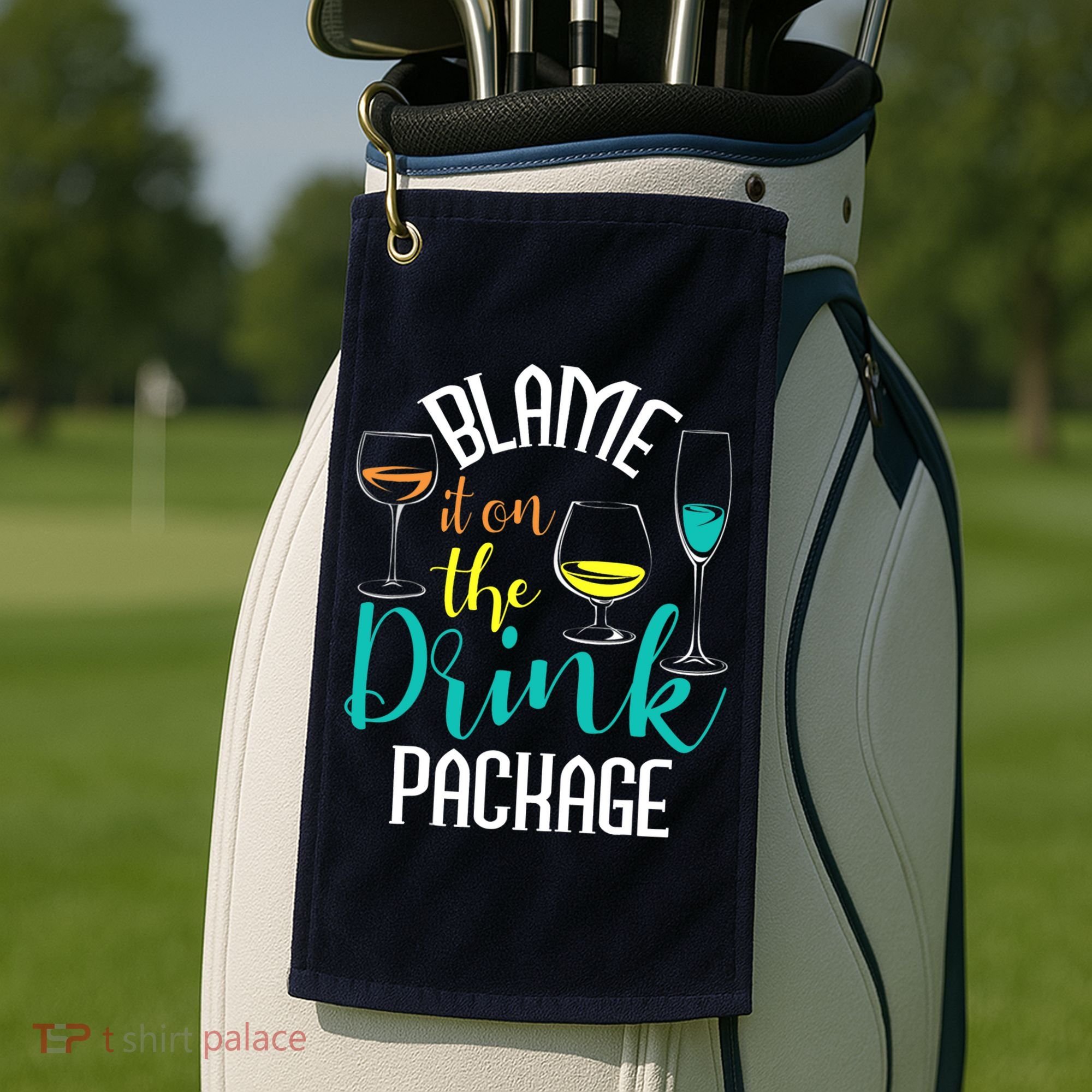 Blame It On The Drink Package Cruising Lover Cruiser Cruise Golf Towel
