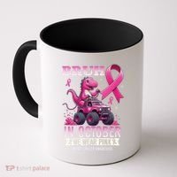 Bruh In October We Wear Pin.K Breast Cancer Awareness Coffee Mug thumb 0