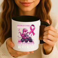 Bruh In October We Wear Pin.K Breast Cancer Awareness Coffee Mug thumb 3