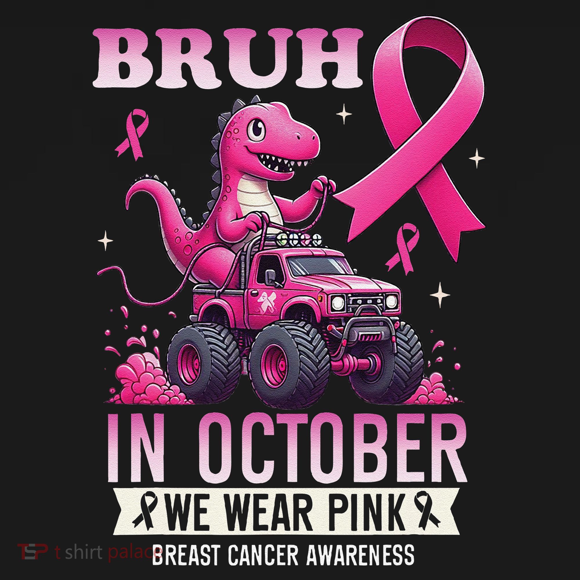 Bruh In October We Wear Pin.K Breast Cancer Awareness Women's Tank Top