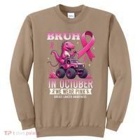 Bruh In October We Wear Pin.K Breast Cancer Awareness Sweatshirt thumb 0
