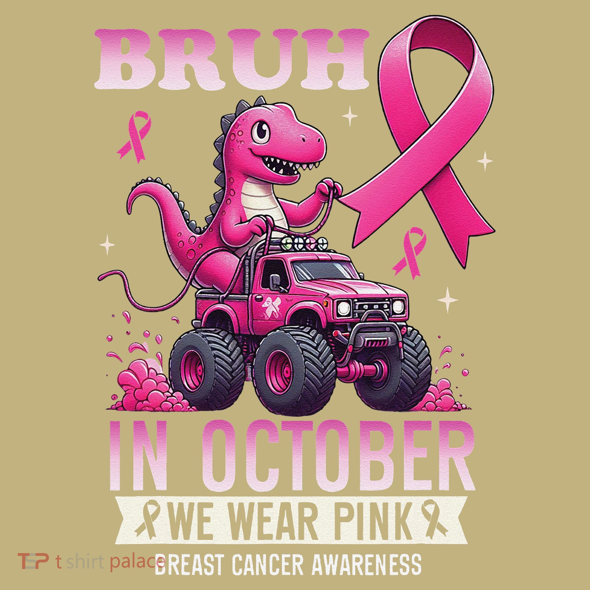 Bruh In October We Wear Pin.K Breast Cancer Awareness Sweatshirt