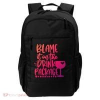 Blame It On The Package Cruise Alcohol Wine Lover Gift Backpack thumb 0