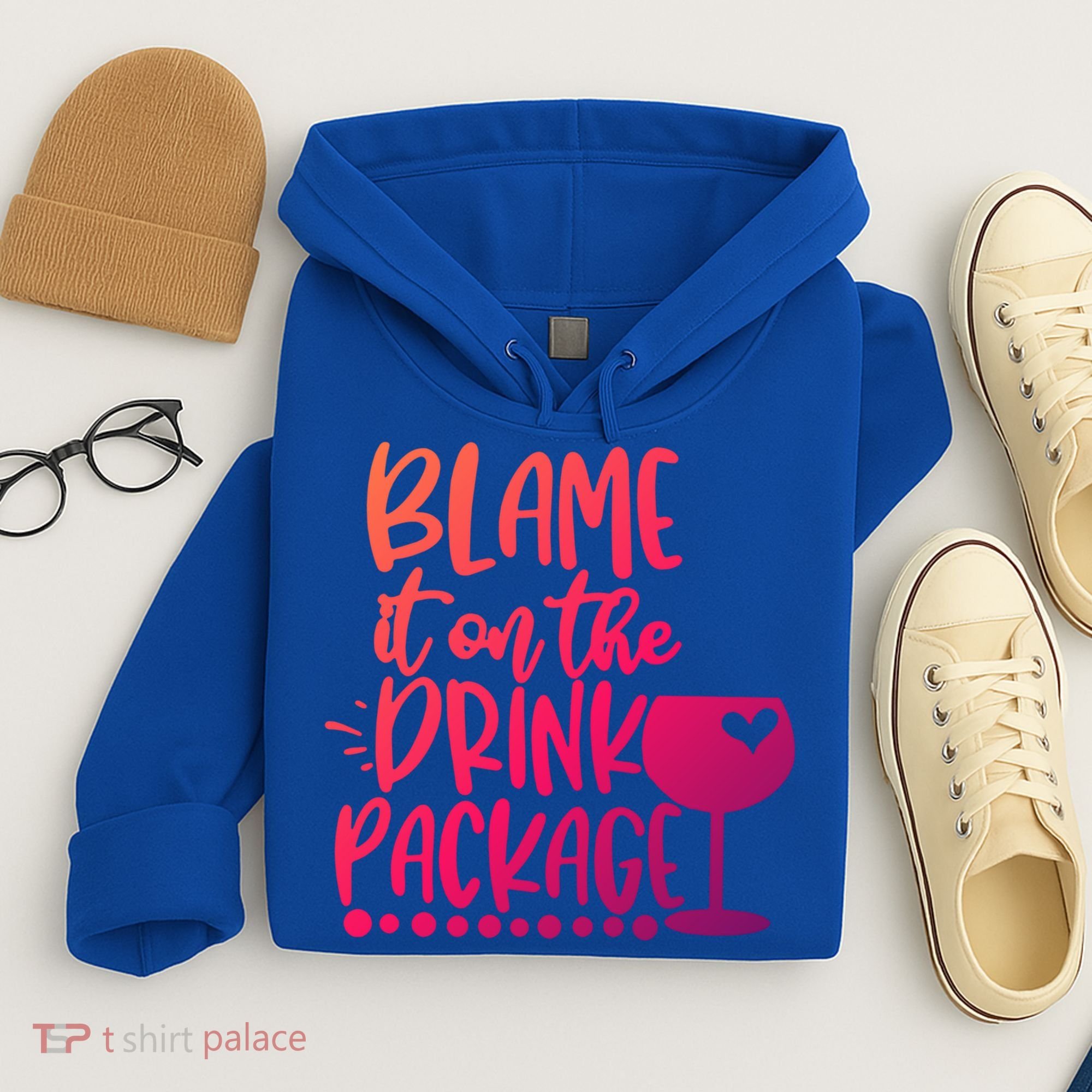 Blame It On The Package Cruise Alcohol Wine Lover Gift Hoodie
