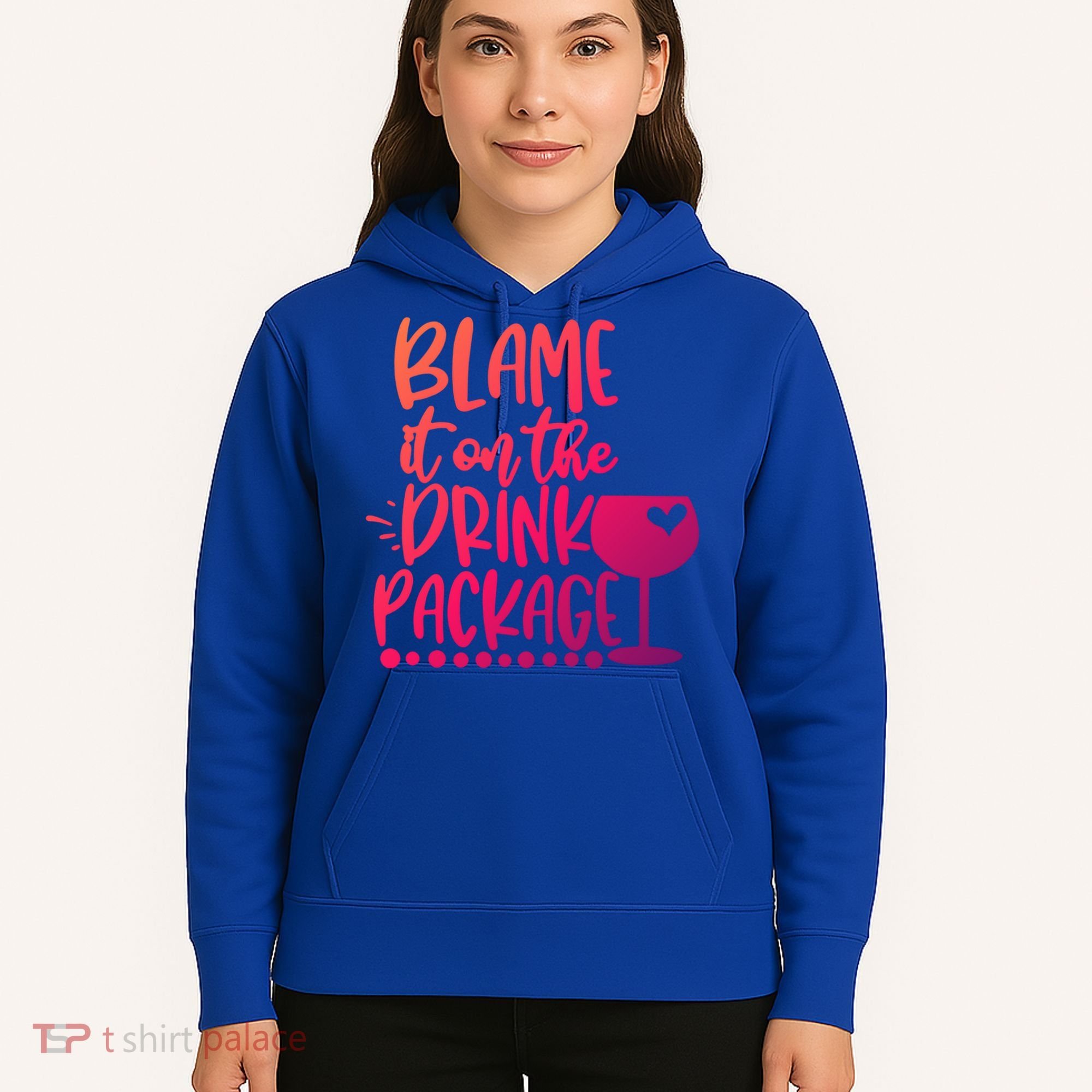 Blame It On The Package Cruise Alcohol Wine Lover Gift Hoodie