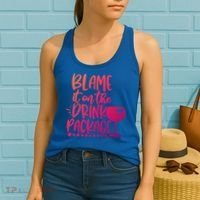 Blame It On The Package Cruise Alcohol Wine Lover Gift Women's Tank Top thumb 2