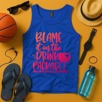 Blame It On The Package Cruise Alcohol Wine Lover Gift Tank Top thumb 4