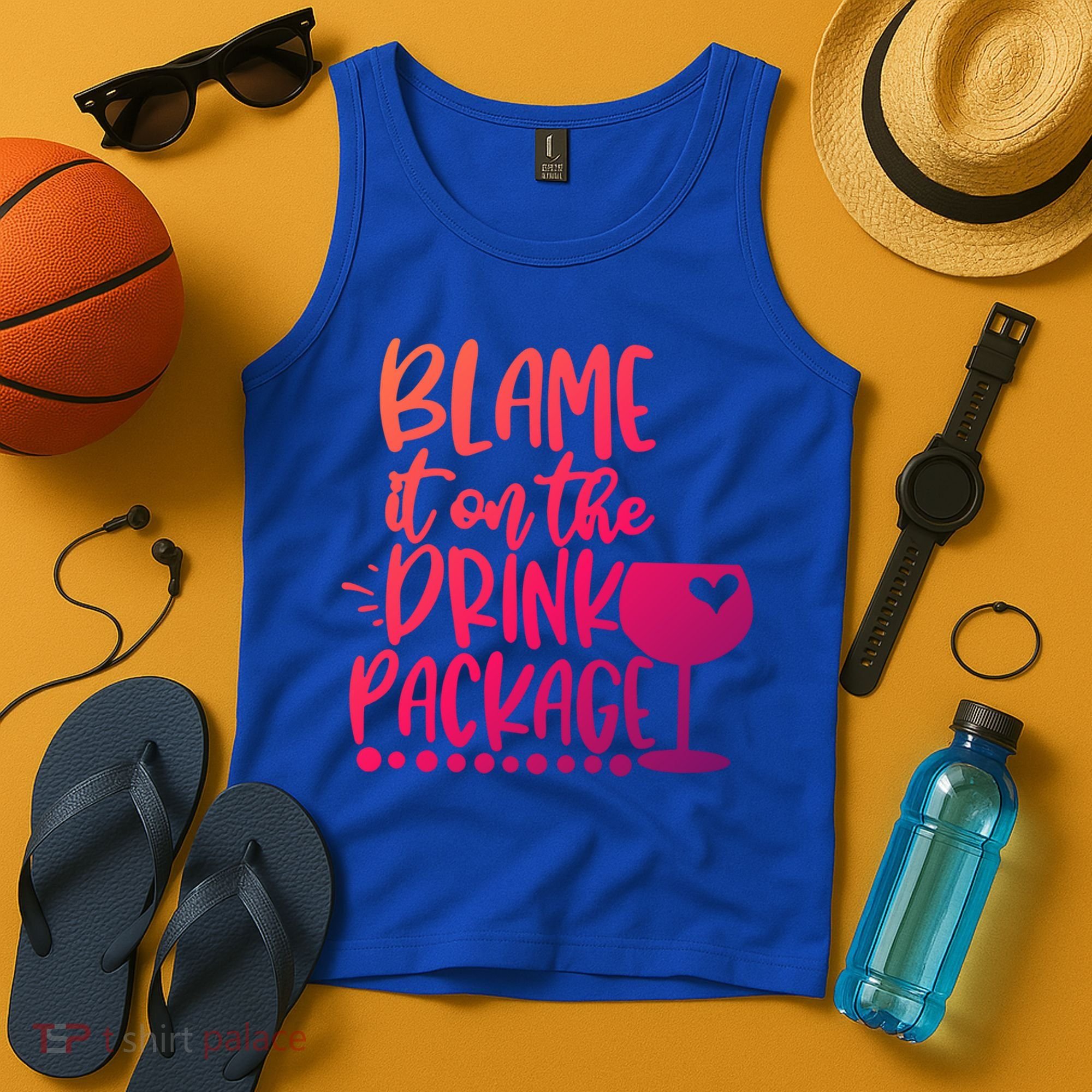 Blame It On The Package Cruise Alcohol Wine Lover Gift Tank Top