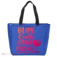 Blame It On The Package Cruise Alcohol Wine Lover Gift Tote Bag thumb 0