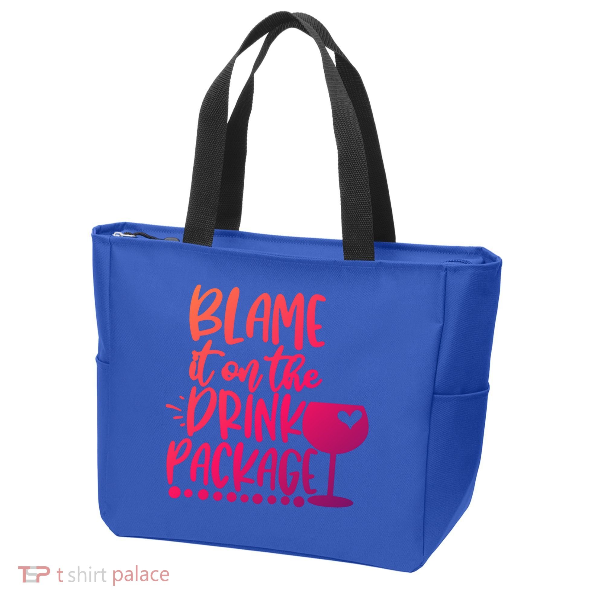 Blame It On The Package Cruise Alcohol Wine Lover Gift Tote Bag