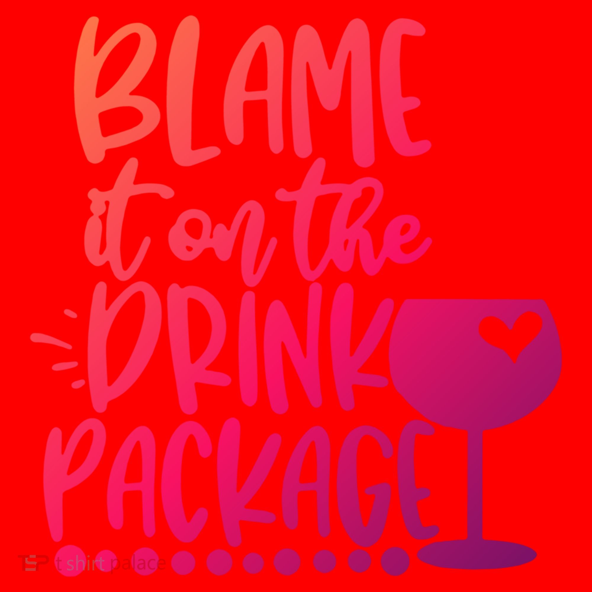 Blame It On The Package Cruise Alcohol Wine Lover Gift Santa Hat