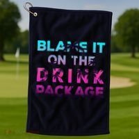 Blame It On The Drink Package Cruise Cruising Matching Funny Golf Towel thumb 1