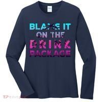 Blame It On The Drink Package Cruise Cruising Matching Funny Women's Long Sleeve Shirt thumb 0