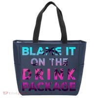 Blame It On The Drink Package Cruise Cruising Matching Funny Tote Bag thumb 0