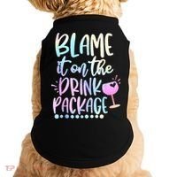 Blame It On The Drink Package Cruise Alcohol Wine Lover Doggie Tank thumb 0