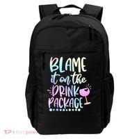 Blame It On The Drink Package Cruise Alcohol Wine Lover Backpack thumb 0