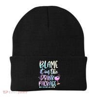 Blame It On The Drink Package Cruise Alcohol Wine Lover Beanie thumb 0
