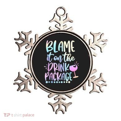 Blame It On The Drink Package Cruise Alcohol Wine Lover Ornament