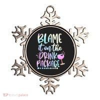 Blame It On The Drink Package Cruise Alcohol Wine Lover Ornament thumb 0