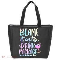 Blame It On The Drink Package Cruise Alcohol Wine Lover Tote Bag thumb 0