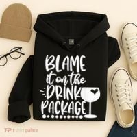 Blame It On The Drink Package Cruise Alcohol Wine Lover Hoodie thumb 4
