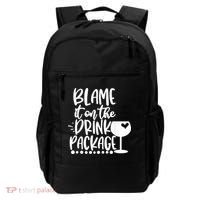 Blame It On The Drink Package Cruise Alcohol Wine Lover Backpack thumb 0