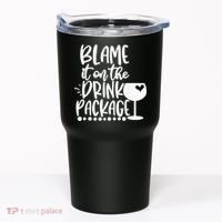 Blame It On The Drink Package Cruise Alcohol Wine Lover Tumbler thumb 0