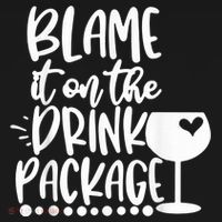 Blame It On The Drink Package Cruise Alcohol Wine Lover Ornament thumb 1