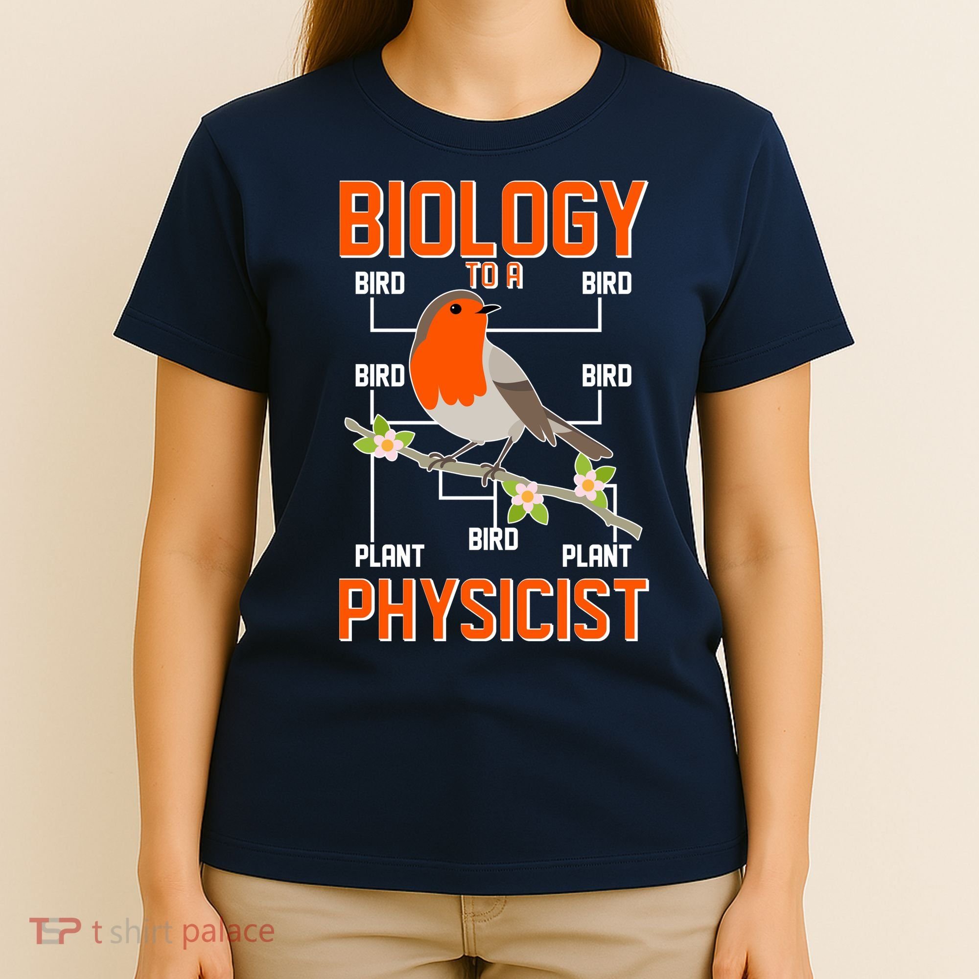 Biology To A Physicist Bird Biagram  T-Shirt
