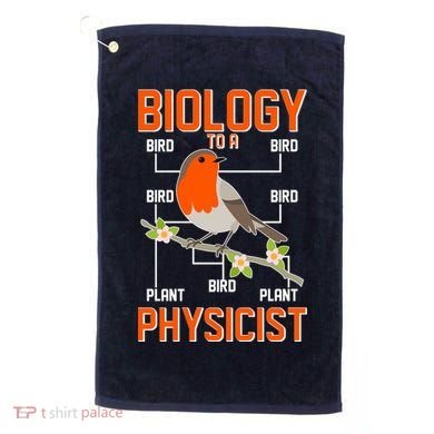 Biology To A Physicist Bird Biagram  Golf Towel