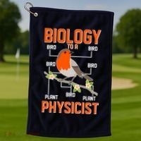Biology To A Physicist Bird Biagram  Golf Towel thumb 1