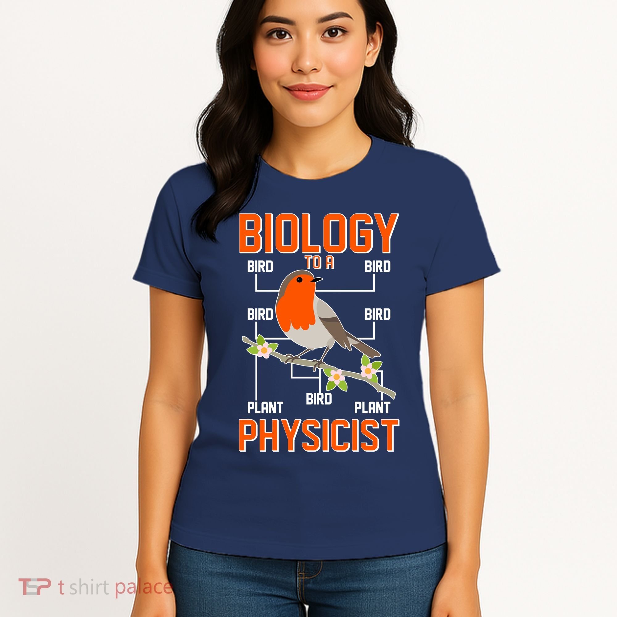 Biology To A Physicist Bird Biagram  Women's T-Shirt
