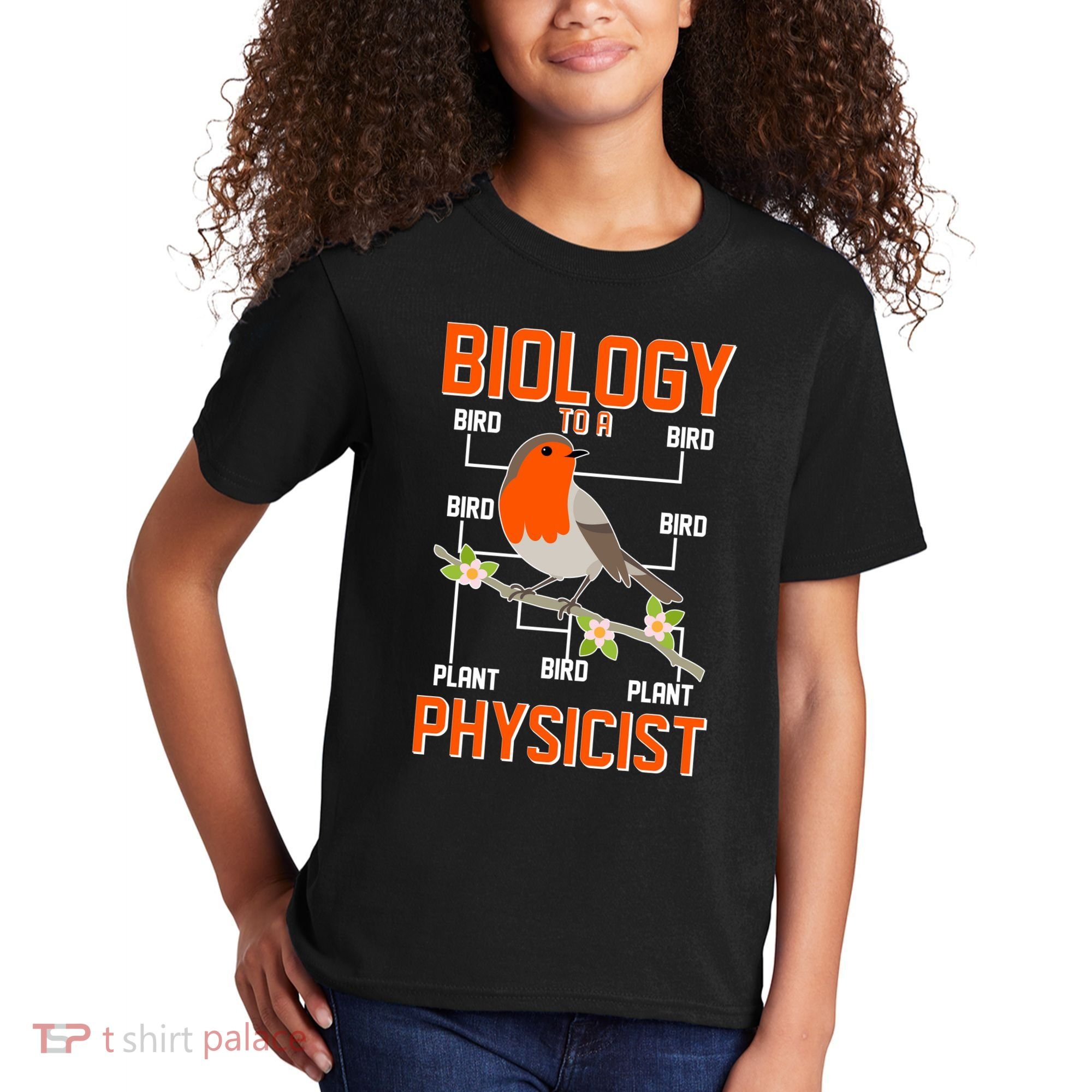 Biology To A Physicist Bird Biagram  Kids T-Shirt