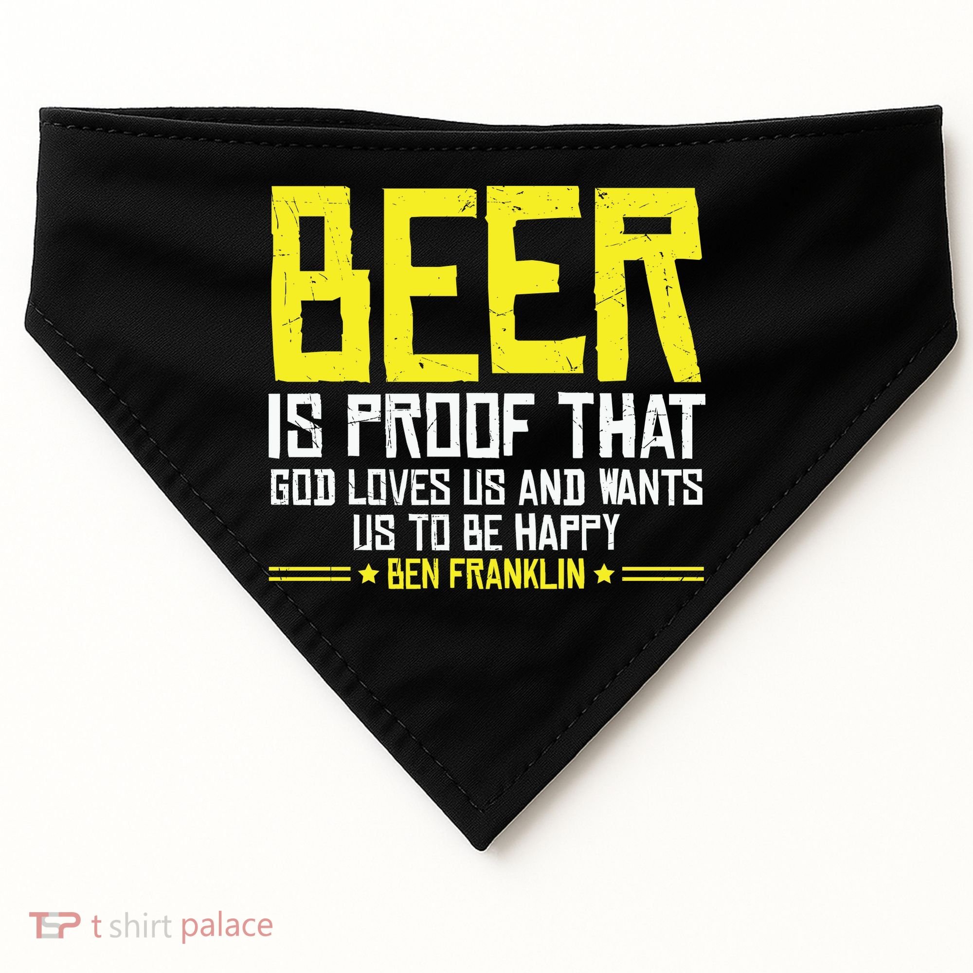 Beer Is Proof That God Drinking Team Beer Gift USA-Made Doggie Bandana