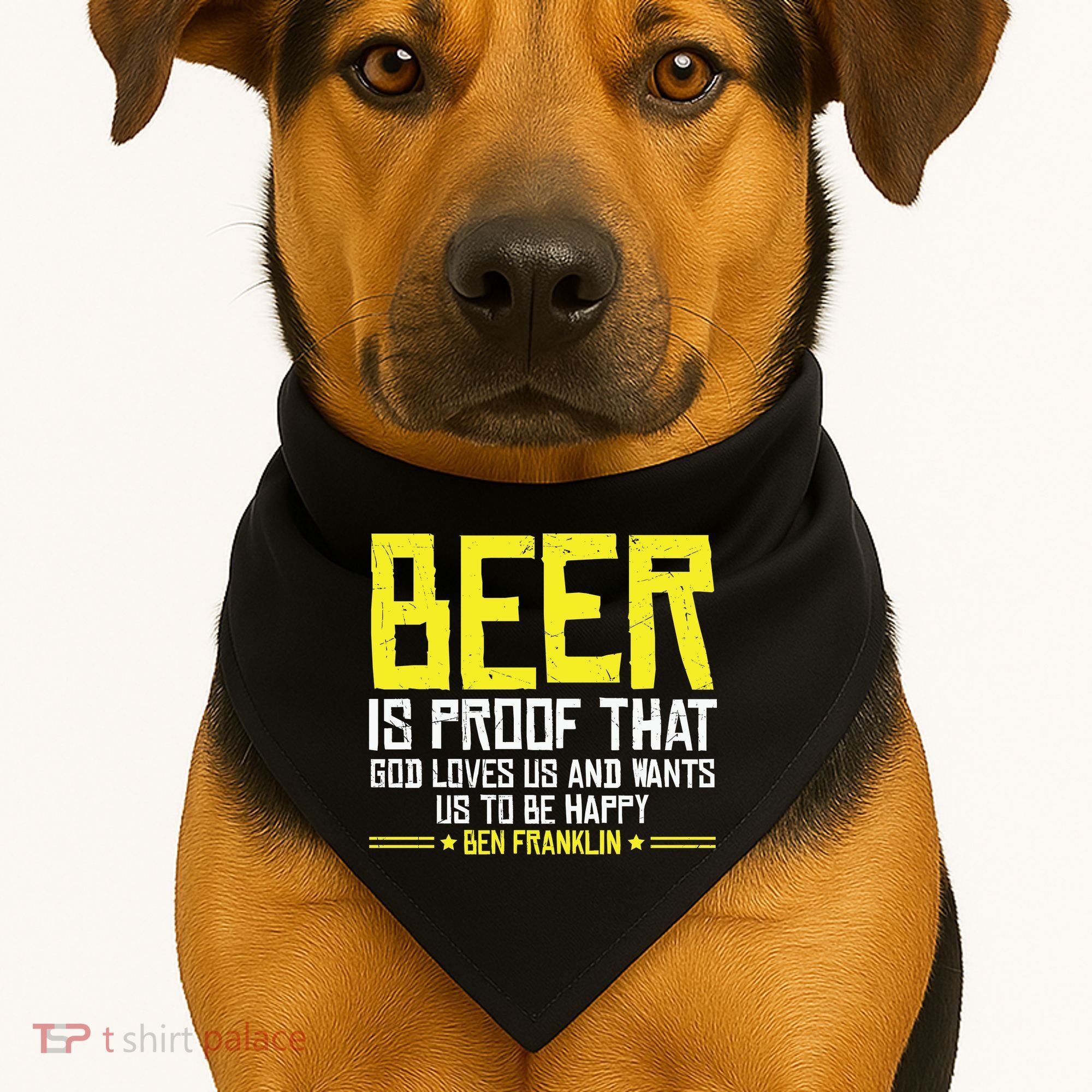 Beer Is Proof That God Drinking Team Beer Gift USA-Made Doggie Bandana