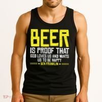 Beer Is Proof That God Drinking Team Beer Gift Tank Top thumb 3