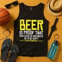 Beer Is Proof That God Drinking Team Beer Gift Tank Top thumb 4