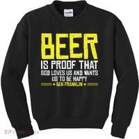 Beer Is Proof That God Drinking Team Beer Gift Kids Sweatshirt thumb 0