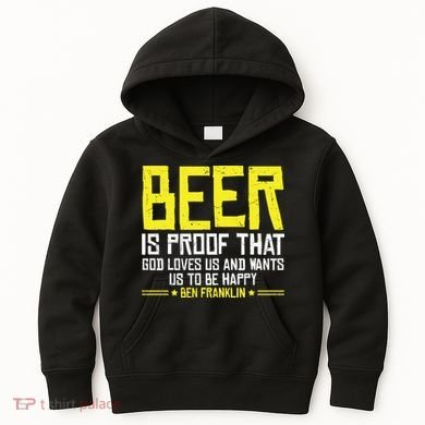 Beer Is Proof That God Drinking Team Beer Gift Kids Hoodie