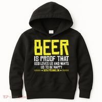 Beer Is Proof That God Drinking Team Beer Gift Kids Hoodie thumb 0