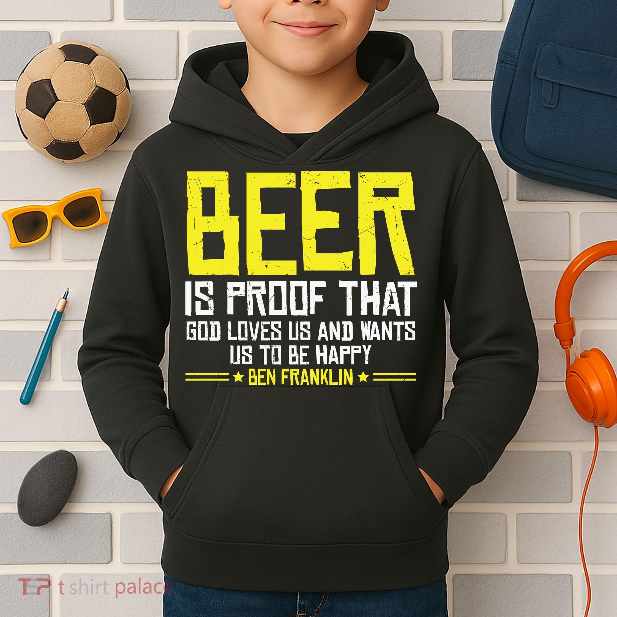Beer Is Proof That God Drinking Team Beer Gift Kids Hoodie