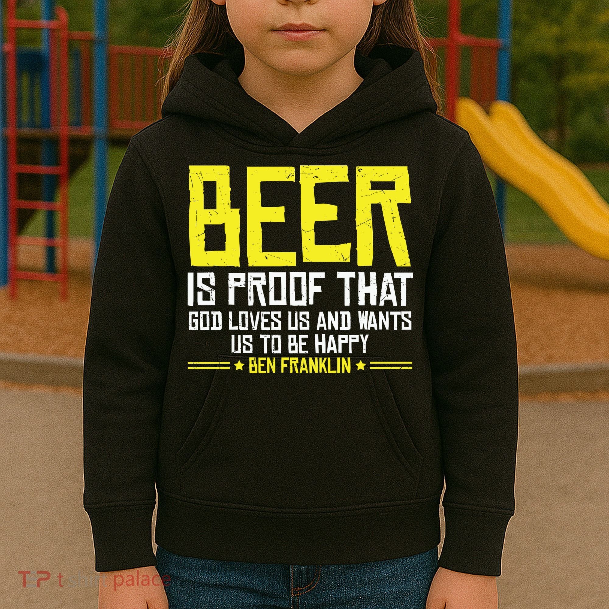 Beer Is Proof That God Drinking Team Beer Gift Kids Hoodie