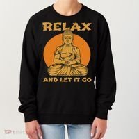 Buddha Inner Peace Relax Let It Go Buddhist Wellness Gift Women's Sweatshirt thumb 0