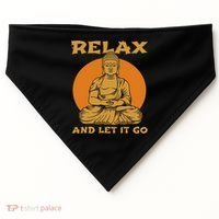 Buddha Inner Peace Relax Let It Go Buddhist Wellness Gift USA-Made Doggie Bandana thumb 0