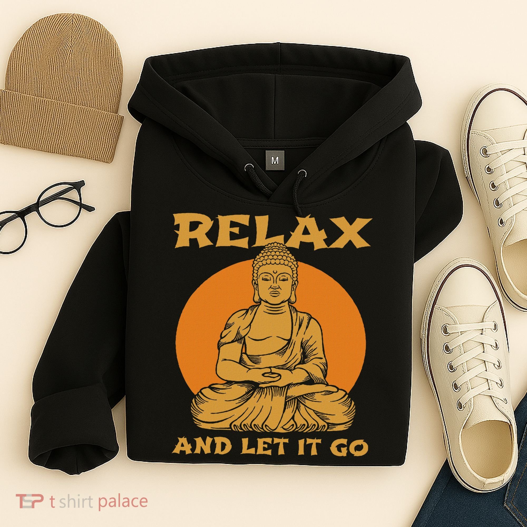 Buddha Inner Peace Relax Let It Go Buddhist Wellness Gift Hoodie