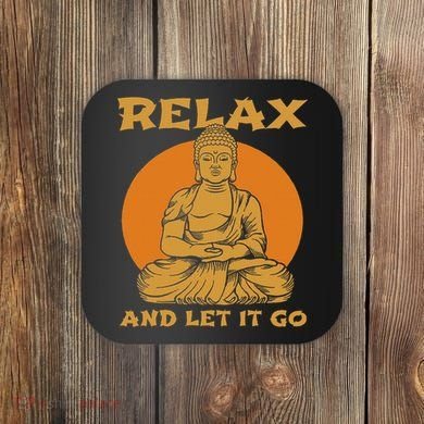 Buddha Inner Peace Relax Let It Go Buddhist Wellness Gift Coaster