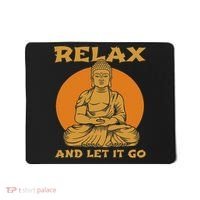 Buddha Inner Peace Relax Let It Go Buddhist Wellness Gift Mousepad thumb 0